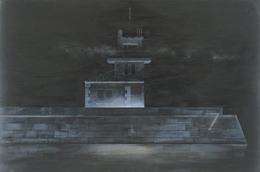 Der Leuchtturm von Kornstadt bei Nacht