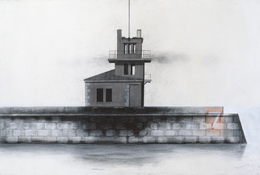 Der Leuchtturm von Kornstadt bei Tag