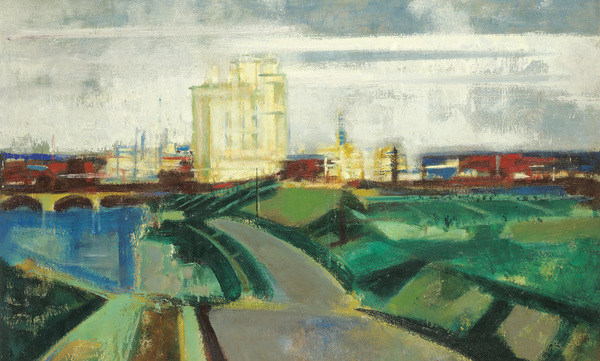 Josef Floch City Entrance 54,5 &times; 81,4 cm (21,5 &times; 32 in)